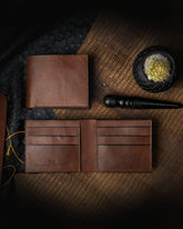 Adam Wallet – Antique Brown Waxed Calf Leather Edition - Ceylon Leather Crafts