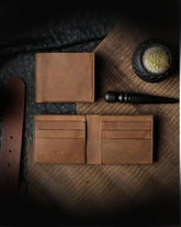 Adam Wallet – Honey Brown Oil pull - up Edition - Ceylon Leather Crafts