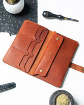 Aurora Wallet – Brown Goat Full - Veg Leather Edition - Ceylon Leather Crafts