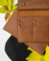 Aurora Wallet – Light Brown Oil Pull - Up Leather - Ceylon Leather Crafts