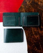 Hugo Wallet – Woody Green Leather - Ceylon Leather Crafts
