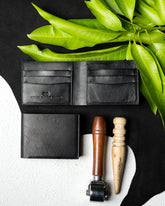 LEO Wallet – Black Buffalo Leather Edition - Ceylon Leather Crafts