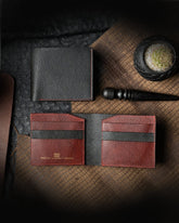 Levi Wallet – Ceylon BR Embossed Edition (Black & Red) - Ceylon Leather Crafts
