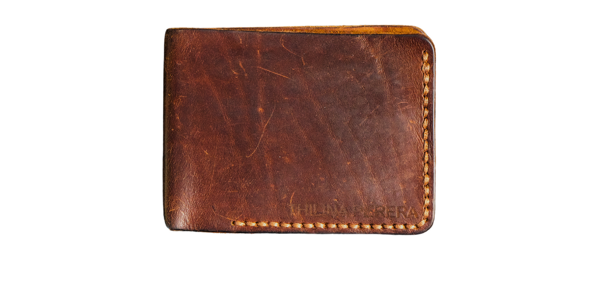 The same wallet after a hundred days of carrying