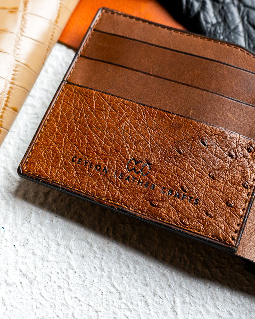 Ostrich Leather Bifold – Adam Edition