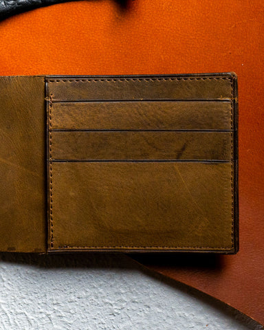 Adam Wallet – Dust Brown Saffiano Oil pull-up Edition