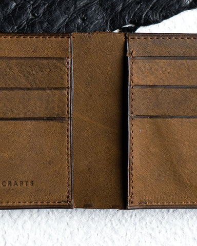 Adam Wallet – Dust Brown Saffiano Oil pull-up Edition