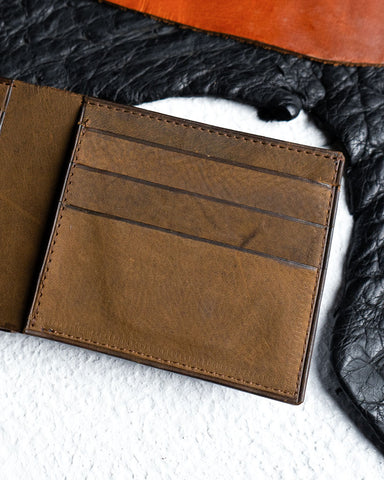 Adam Wallet – Dust Brown Saffiano Oil pull-up Edition