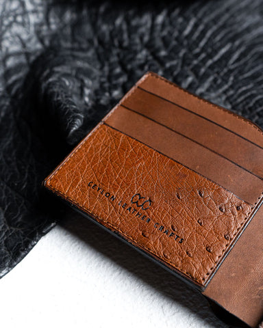 Ostrich Leather Bifold – Levi Edition