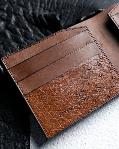 Ostrich Leather Bifold – Levi Edition