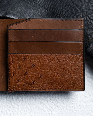 Ostrich Leather Bifold – Levi Edition