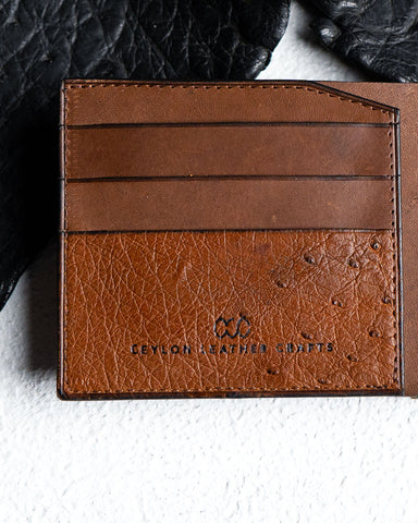 Ostrich Leather Bifold – Levi Edition