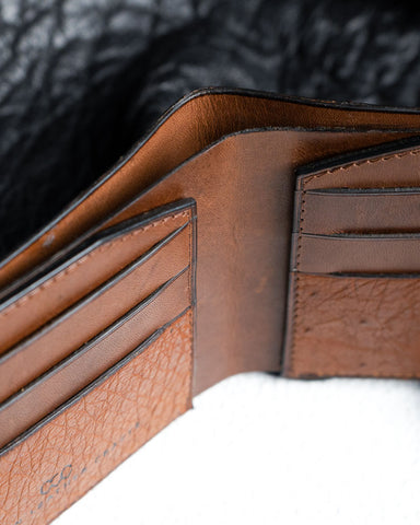 Ostrich Leather Bifold – Levi Edition