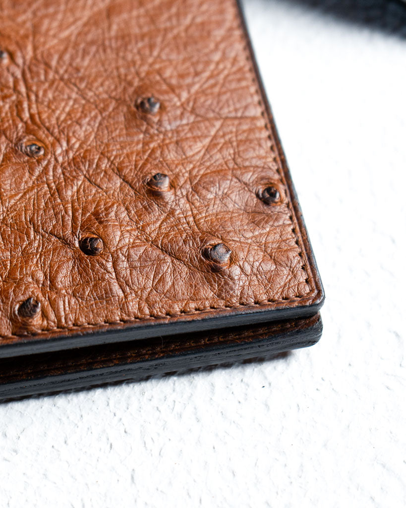 Ostrich Leather Bifold – Levi Edition