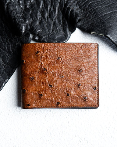 Ostrich Leather Bifold – Levi Edition