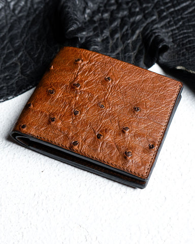 Ostrich Leather Bifold – Levi Edition