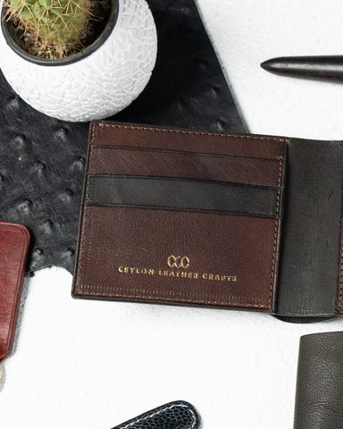 Adam Wallet – Green & Brown Full-Veg Goat Leather Edition