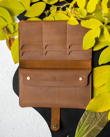 Aurora Wallet – Light Brown Oil Pull-Up Leather