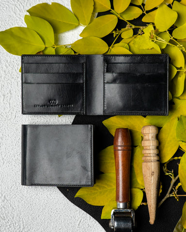 Adam Wallet – Black Glazed Calf Leather Edition