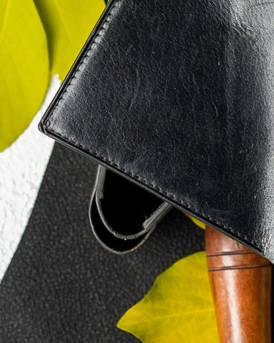 Adam Wallet – Black Glazed Calf Leather Edition