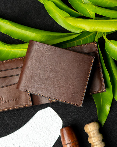 LEO Wallet – Dark Brown Buffalo Leather Edition