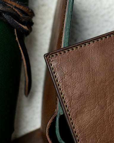 Levi Wallet – Ceylon Buffalo Brown & Woody Green Edition
