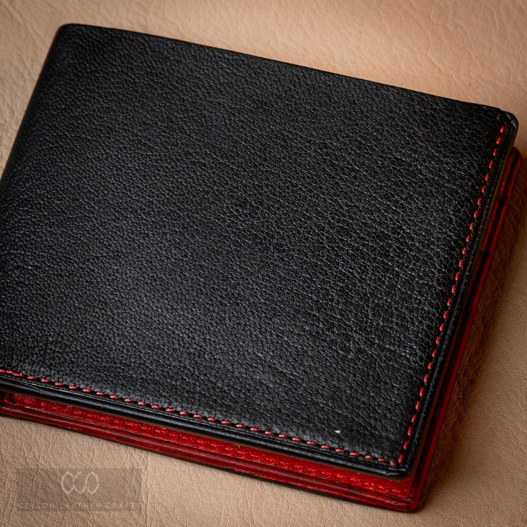 Adam Black and Red - Goat Leather - Ceylon Leather Crafts