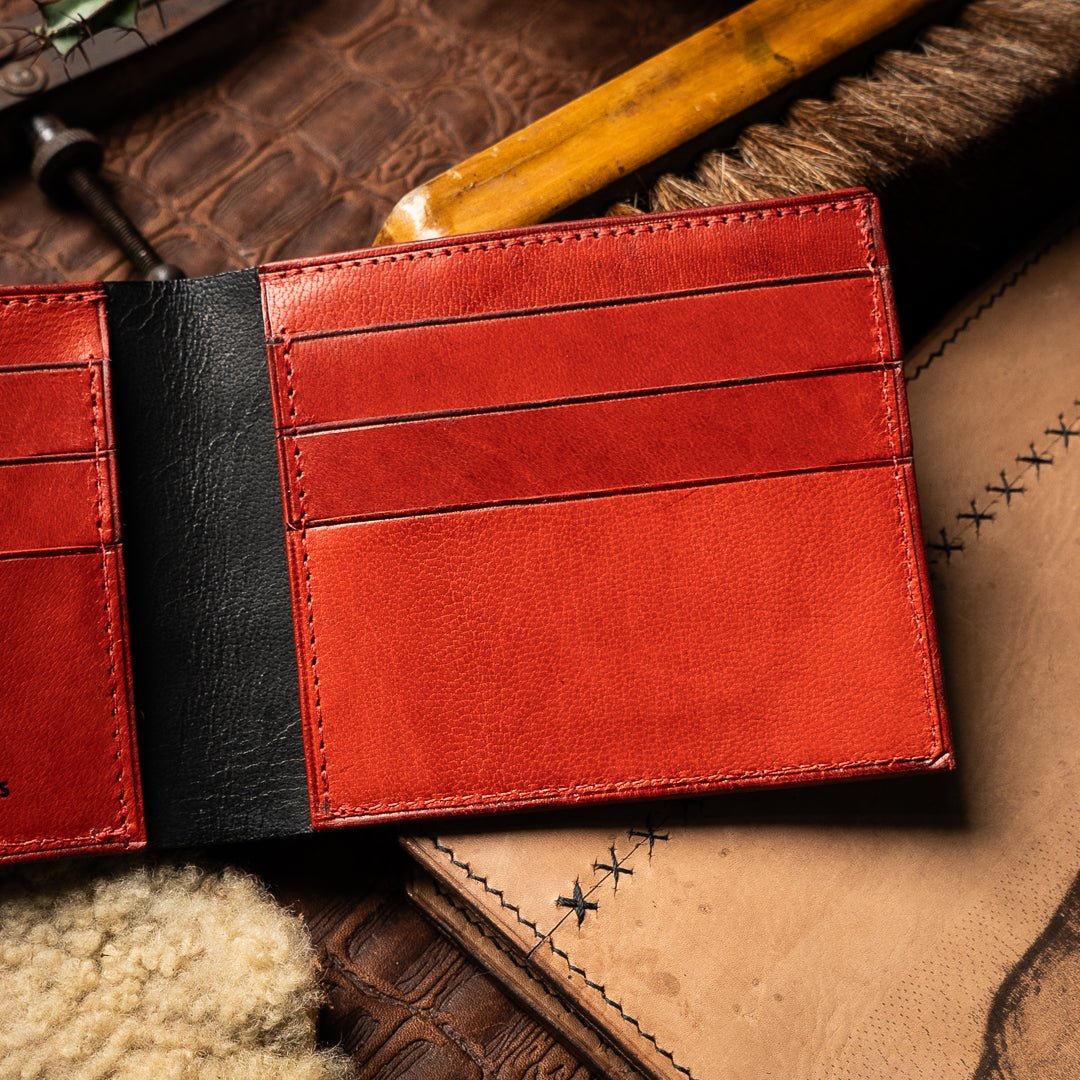 Adam Black and Red - Goat Leather - Ceylon Leather Crafts