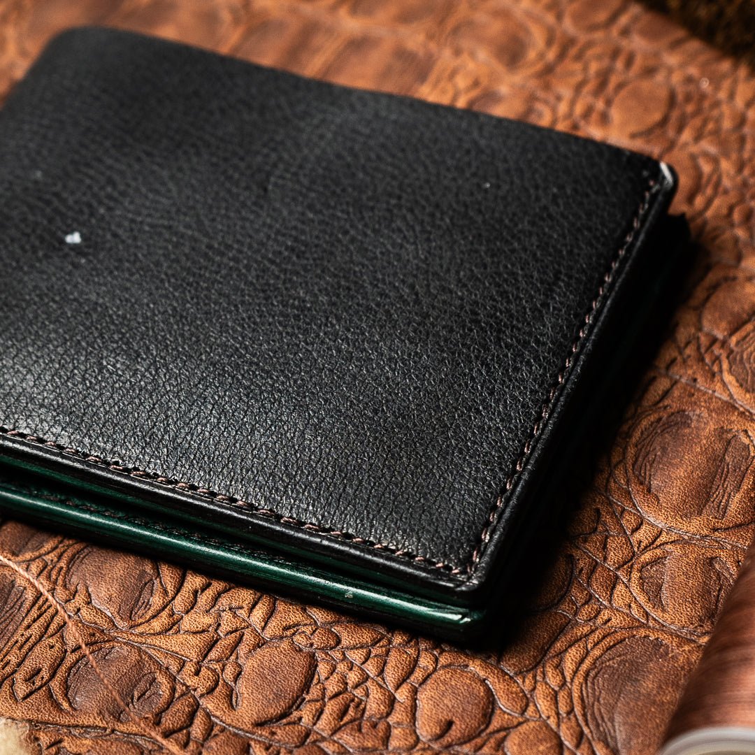 Adam Black Green - Goat Leather - Ceylon Leather Crafts