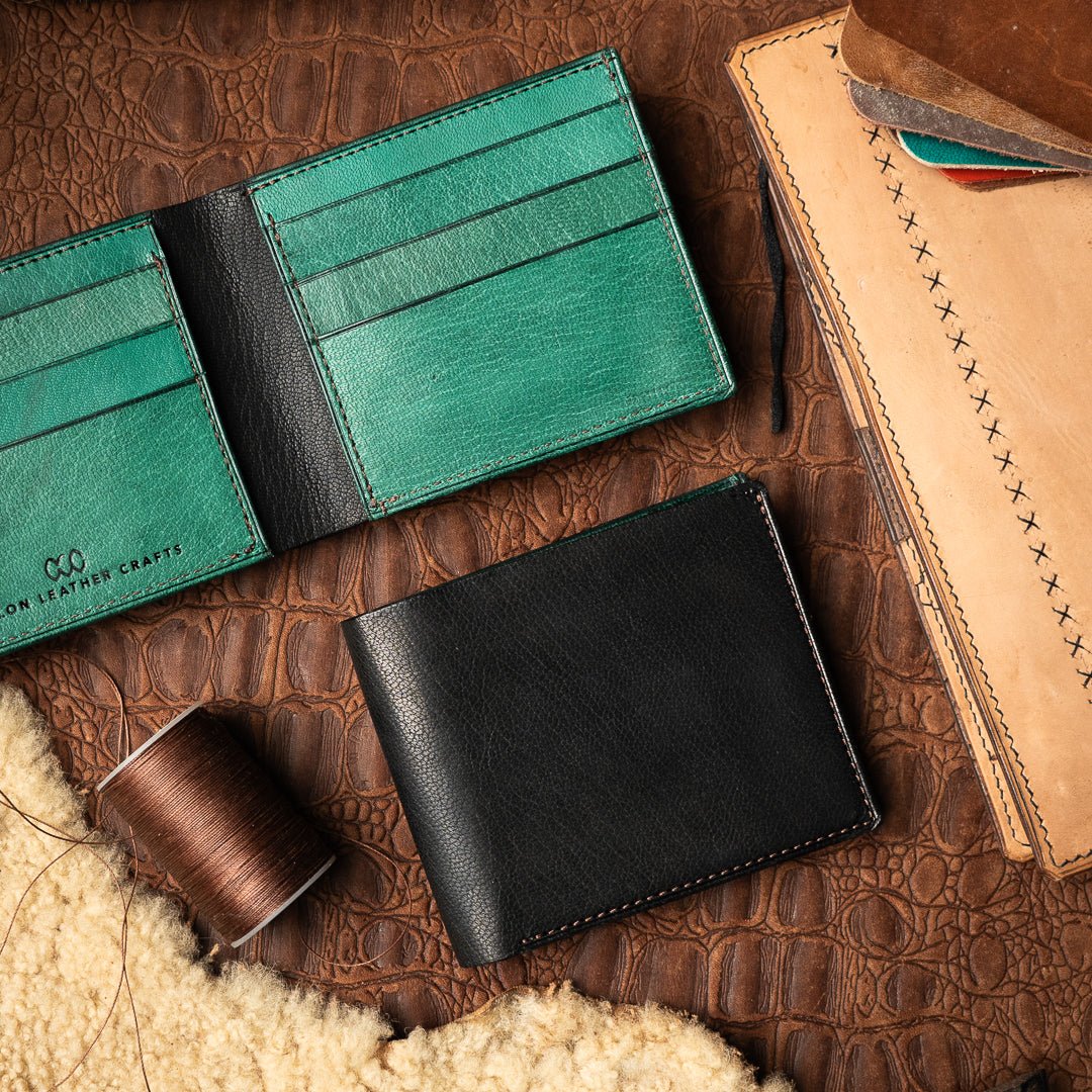 Adam Black Green - Goat Leather - Ceylon Leather Crafts