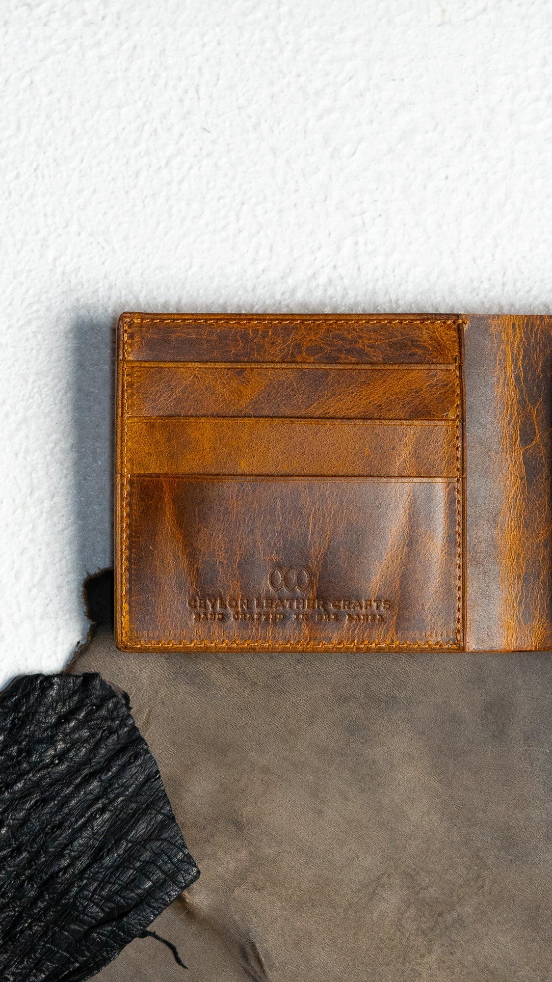 Adam – Brown Croc Belly and Mustard - Ceylon Leather Crafts