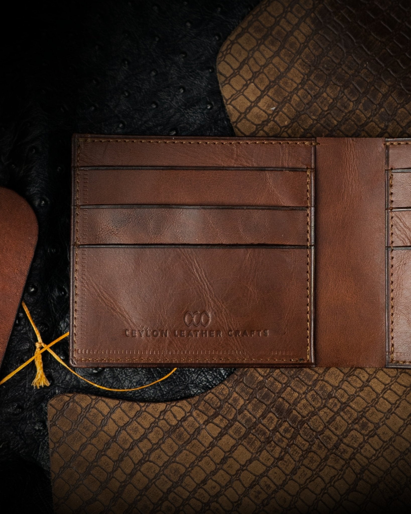 Adam Wallet – Antique Brown Waxed Calf Leather Edition - Ceylon Leather Crafts