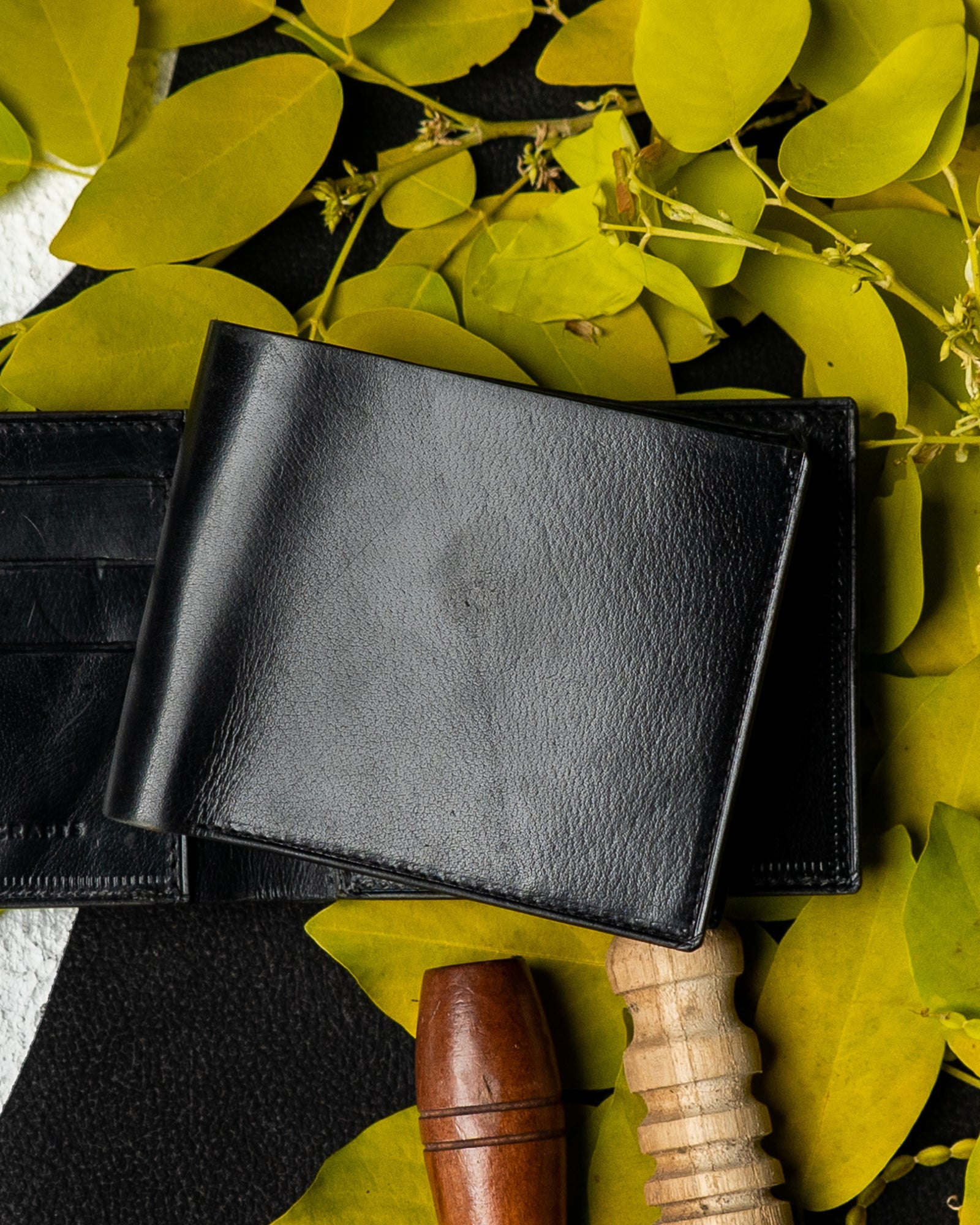 Adam Wallet – Black Glazed Calf Leather Edition - Ceylon Leather Crafts