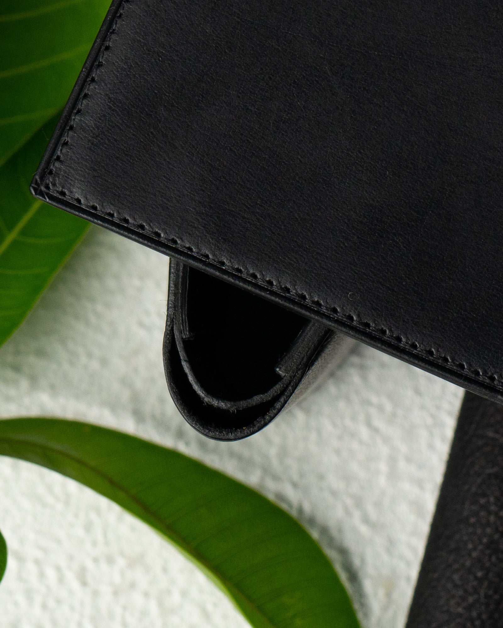 Adam Wallet – Black Indian Buffalo Full - Veg Leather - Ceylon Leather Crafts
