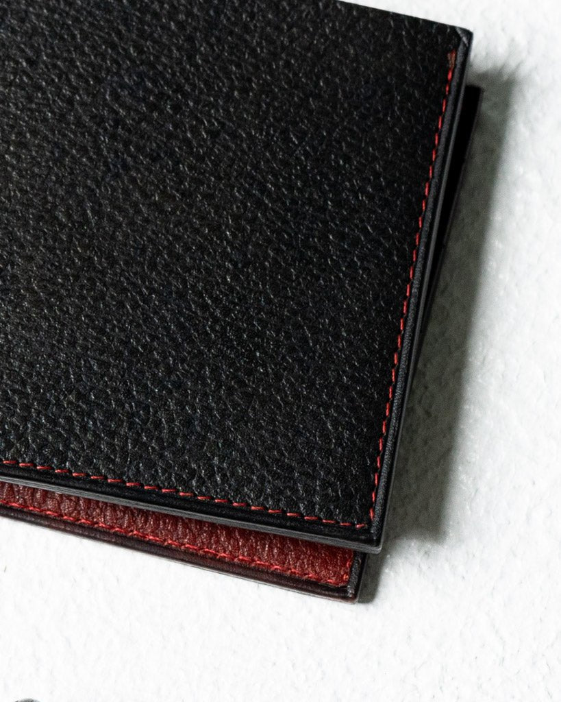 Adam Wallet – BR Embossed Black & Maroon Edition - Ceylon Leather Crafts