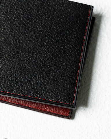 Adam Wallet – BR Embossed Black & Maroon Edition - Ceylon Leather Crafts