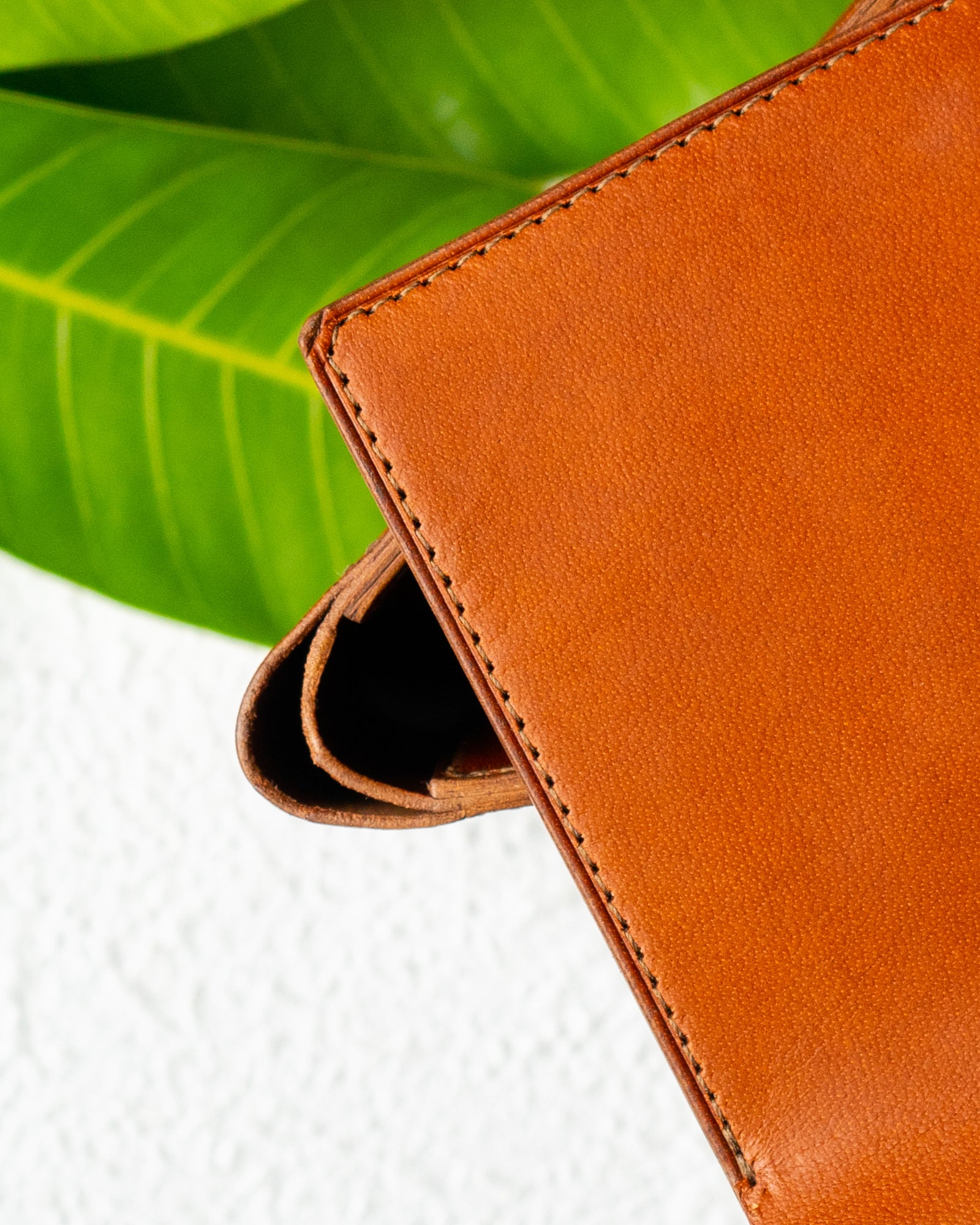 Adam Wallet – Tan Indian Buffalo Full - Veg Leather - Ceylon Leather Crafts