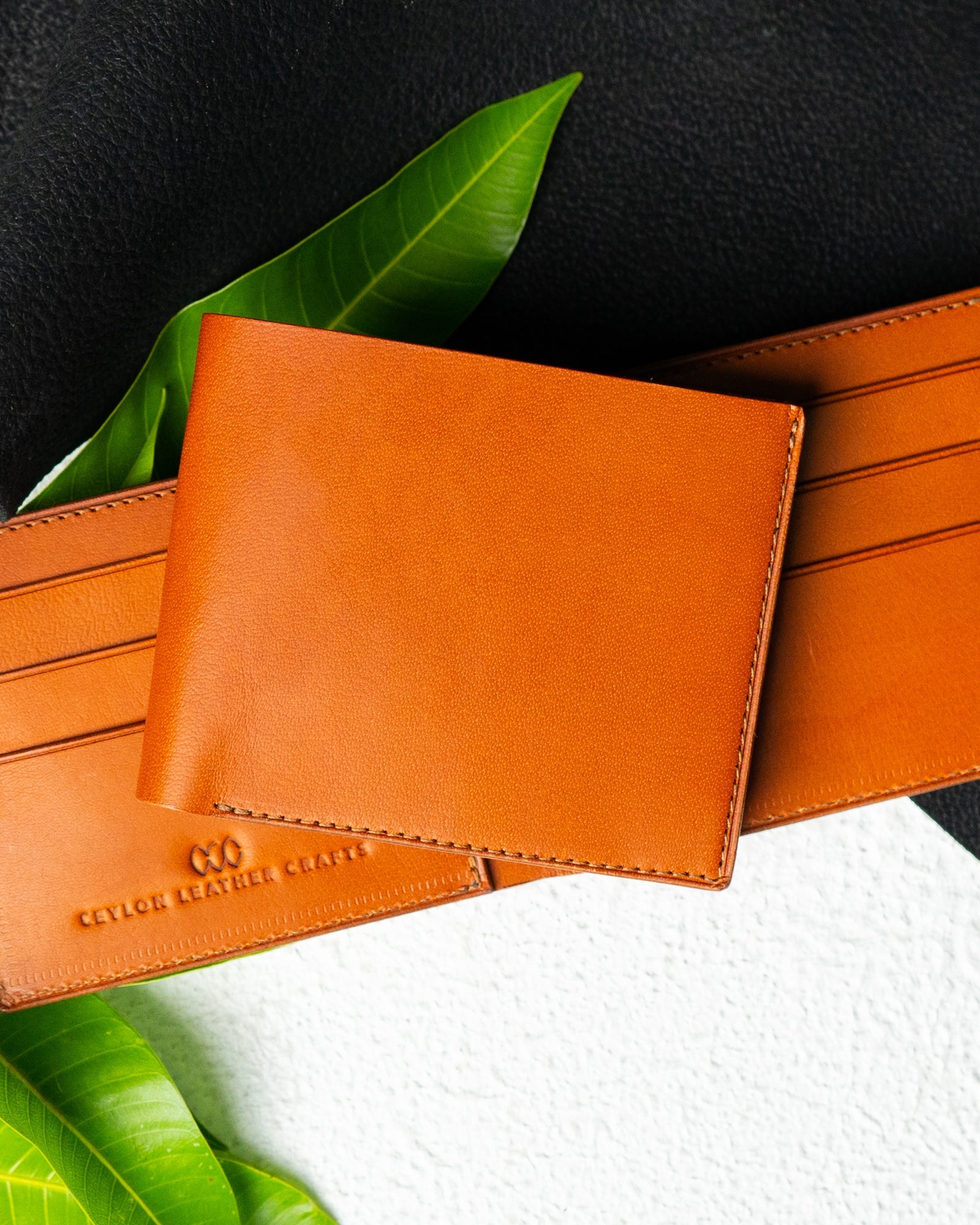 Adam Wallet – Tan Indian Buffalo Full - Veg Leather - Ceylon Leather Crafts