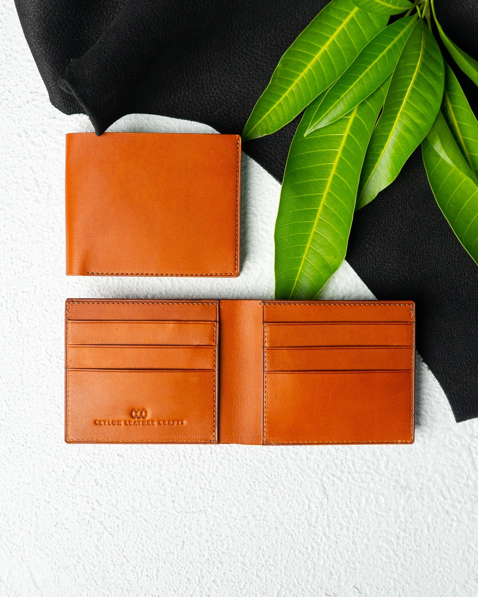 Adam Wallet – Tan Indian Buffalo Full - Veg Leather - Ceylon Leather Crafts