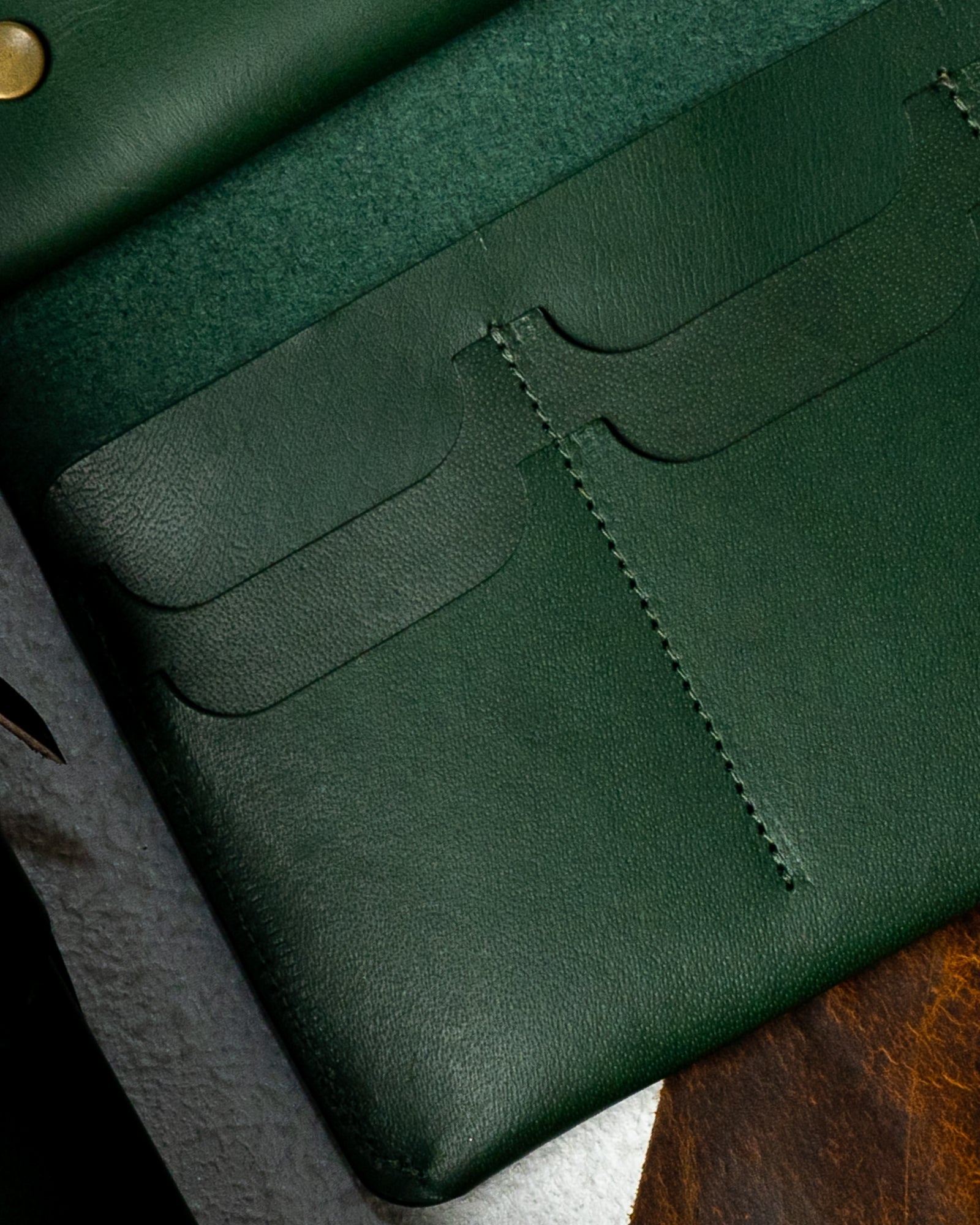 Aurora – Green Indian Buffalo Calf Leather - Ceylon Leather Crafts