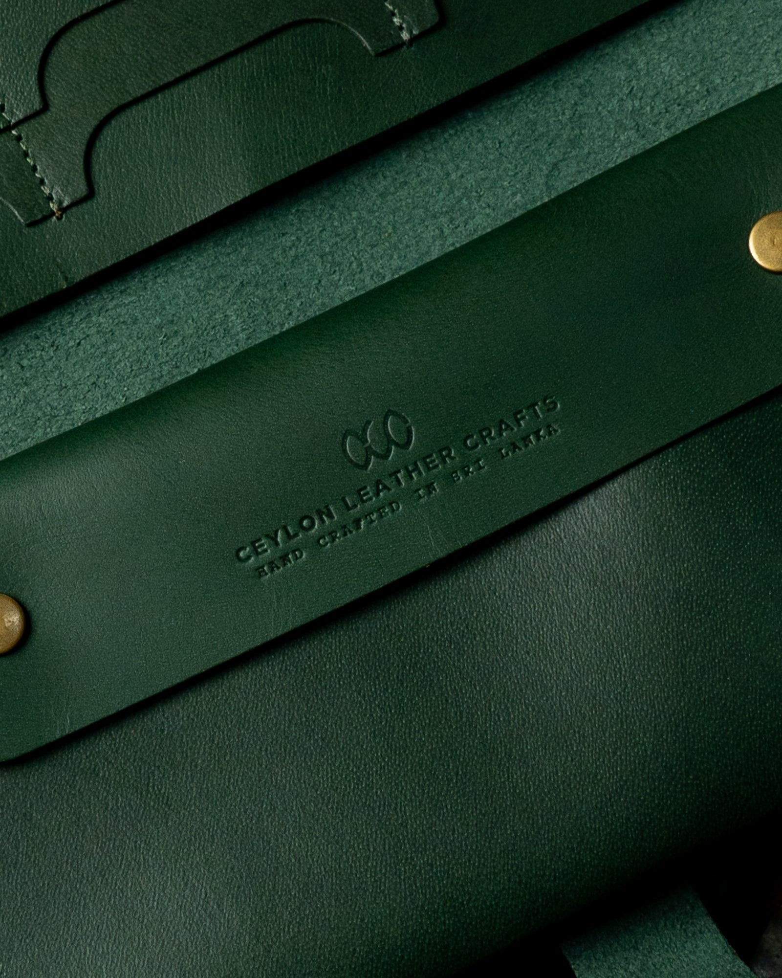 Aurora – Green Indian Buffalo Calf Leather - Ceylon Leather Crafts