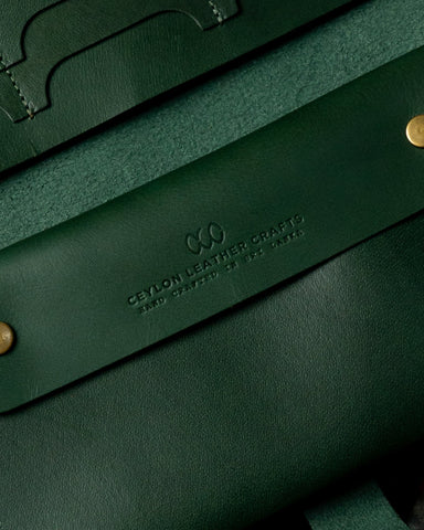Aurora – Green Indian Buffalo Calf Leather - Ceylon Leather Crafts