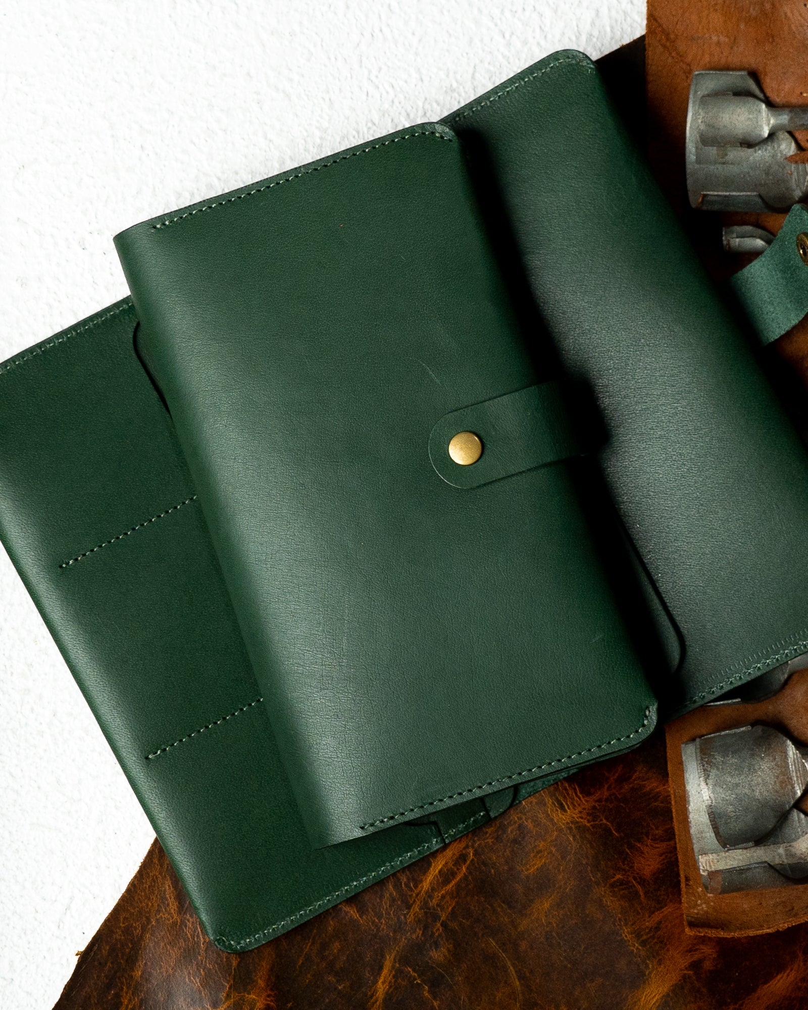 Aurora – Green Indian Buffalo Calf Leather - Ceylon Leather Crafts