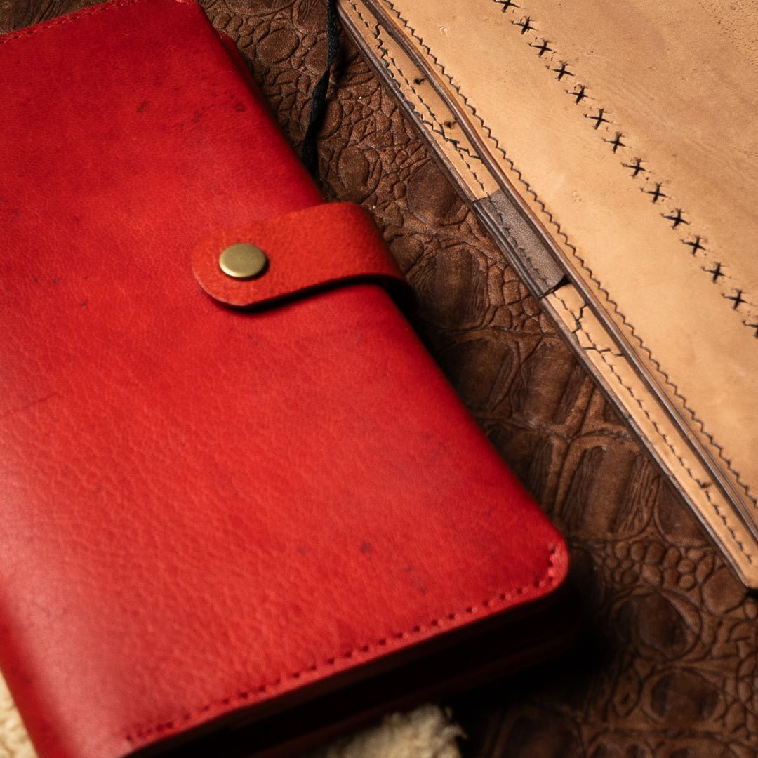 Aurora Red - goat leather - Ceylon Leather Crafts