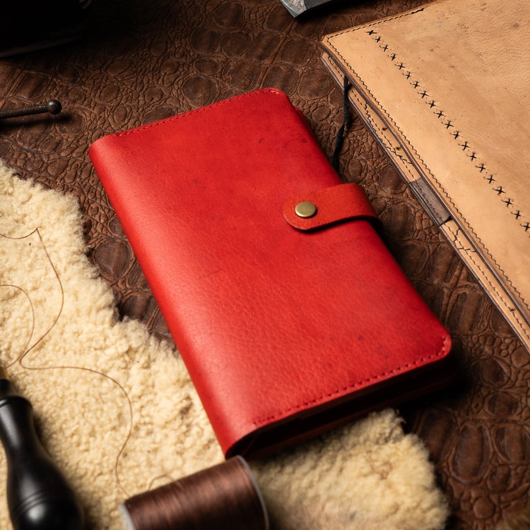 Aurora Red - goat leather - Ceylon Leather Crafts