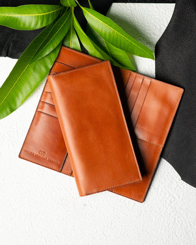 Caleb Wallet – Imported Wax Oil Leather (Tan Edition) - Ceylon Leather Crafts