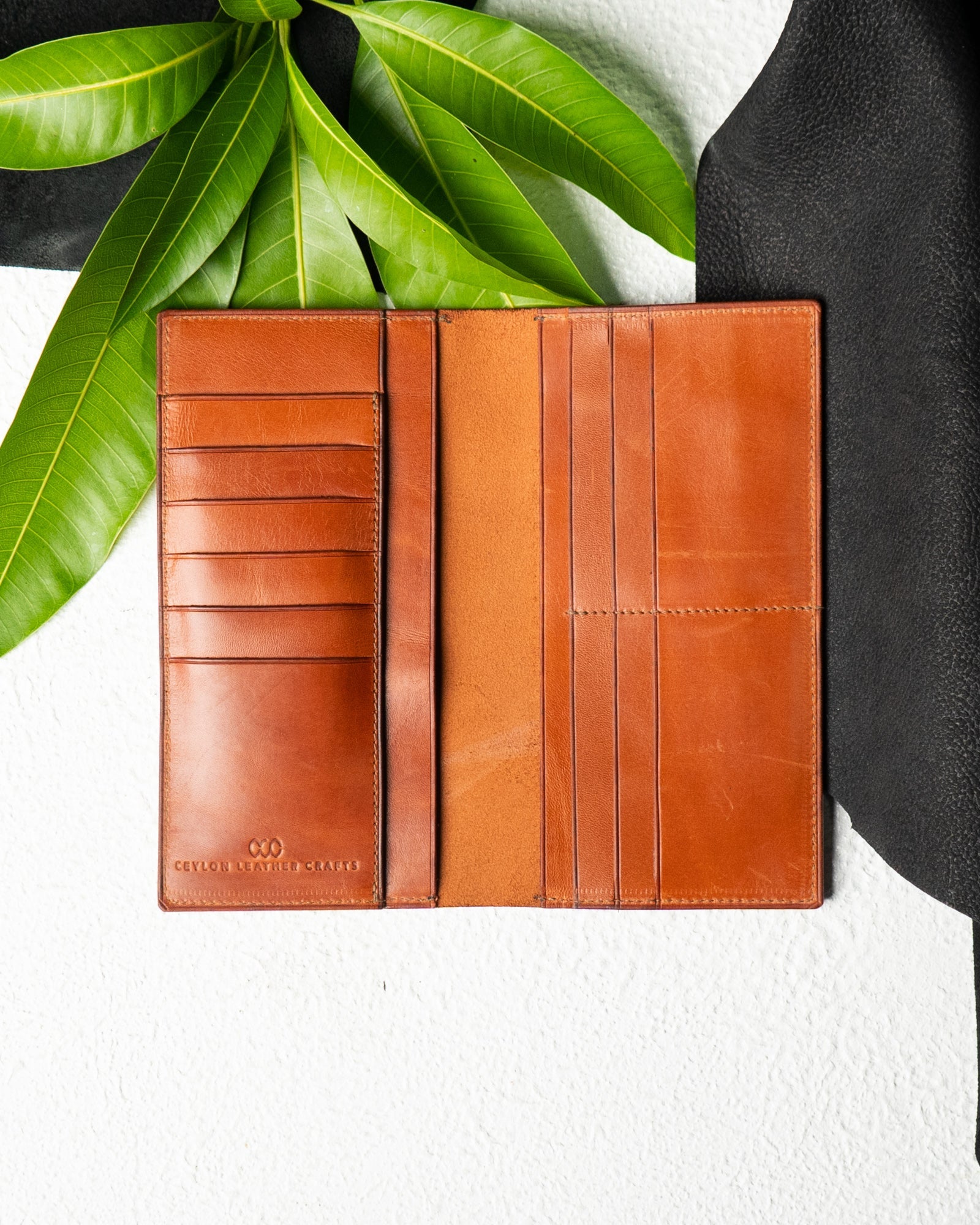 Caleb Wallet – Imported Wax Oil Leather (Tan Edition) - Ceylon Leather Crafts