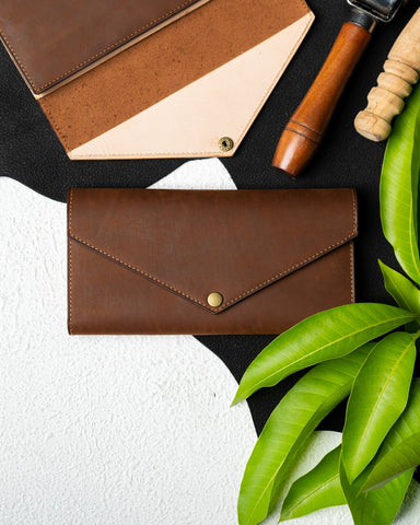 EZRA Wallet – Oil Pull - Up & Crust Calf Leather Edition - Ceylon Leather Crafts