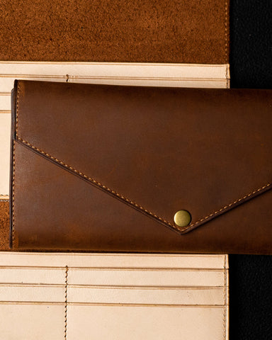 EZRA Wallet – Oil Pull - Up & Crust Calf Leather Edition - Ceylon Leather Crafts