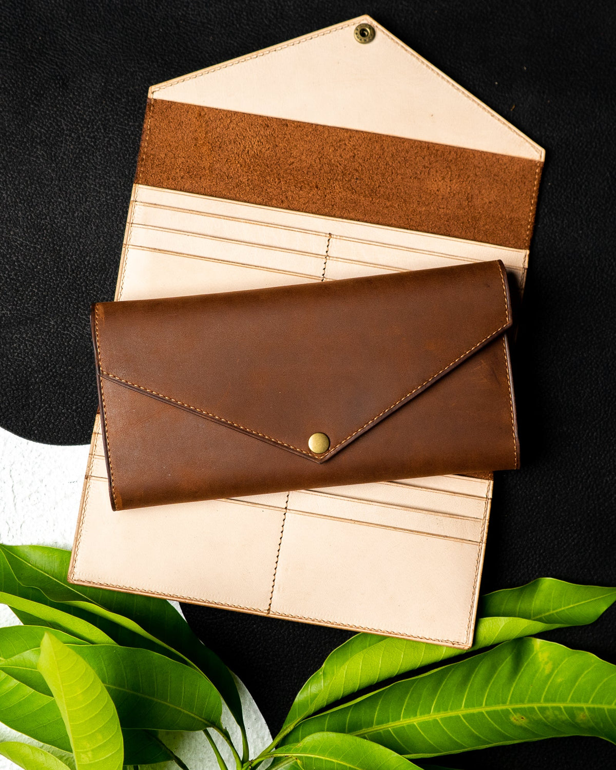 EZRA Wallet – Oil Pull - Up & Crust Calf Leather Edition - Ceylon Leather Crafts